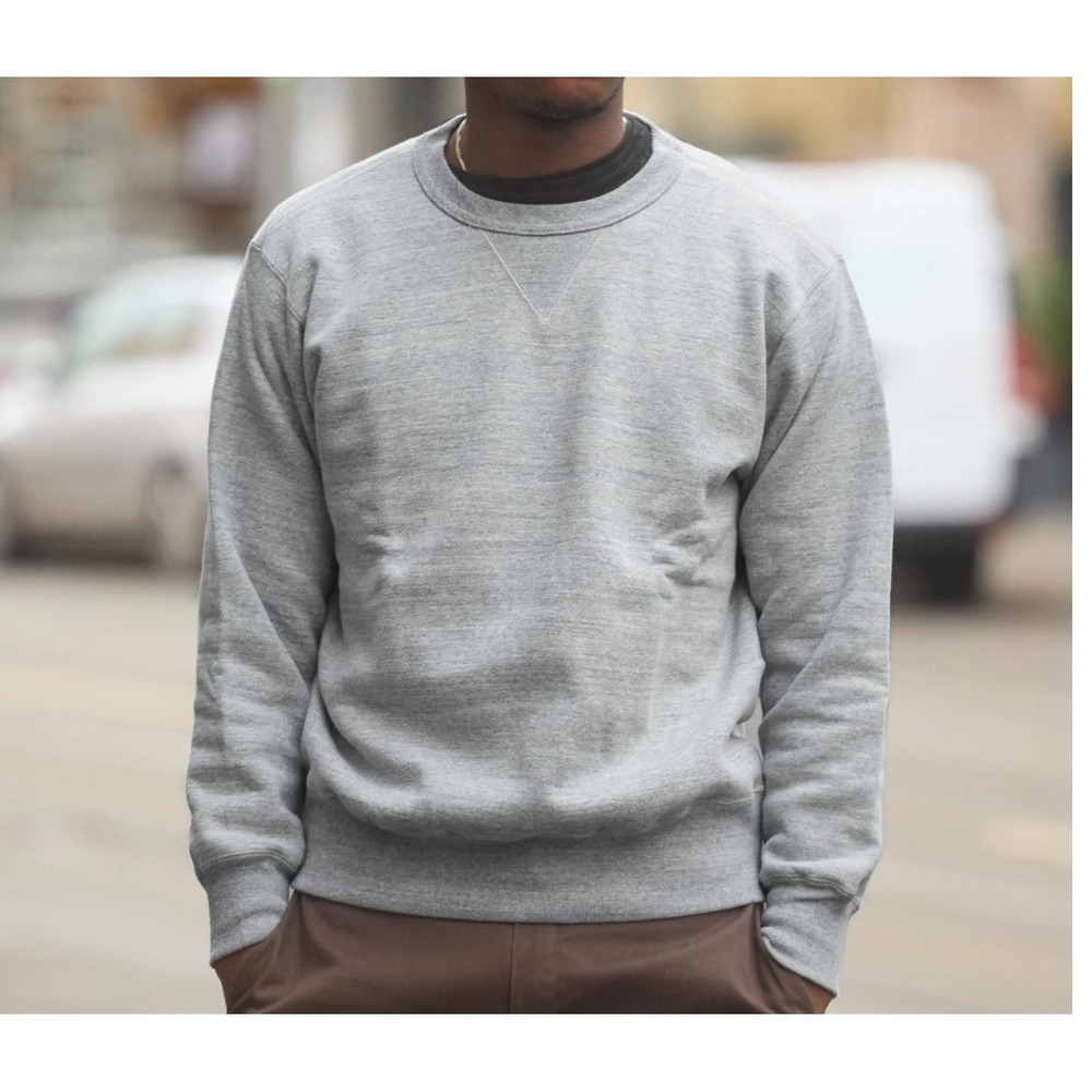 The Real McCoy's Loopwheel Crewneck Sweatshirt Gray McCoys Athletic Co Mens M
